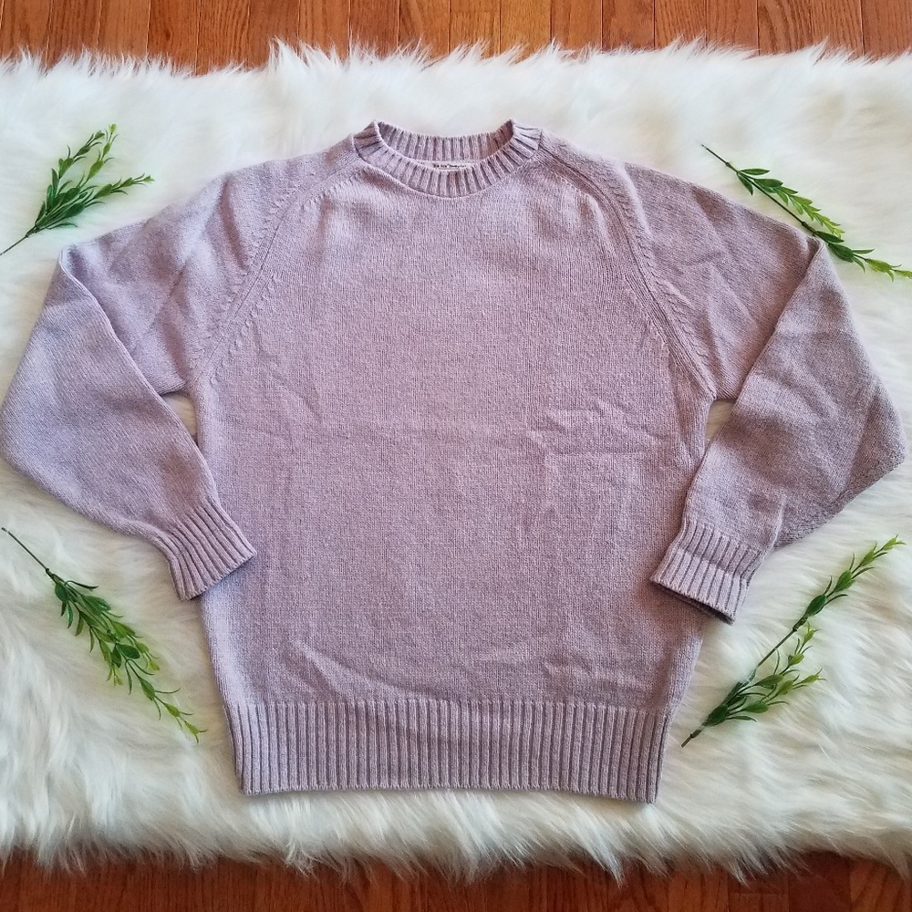 Vintage Fox Sweater in Lavender Purple size large